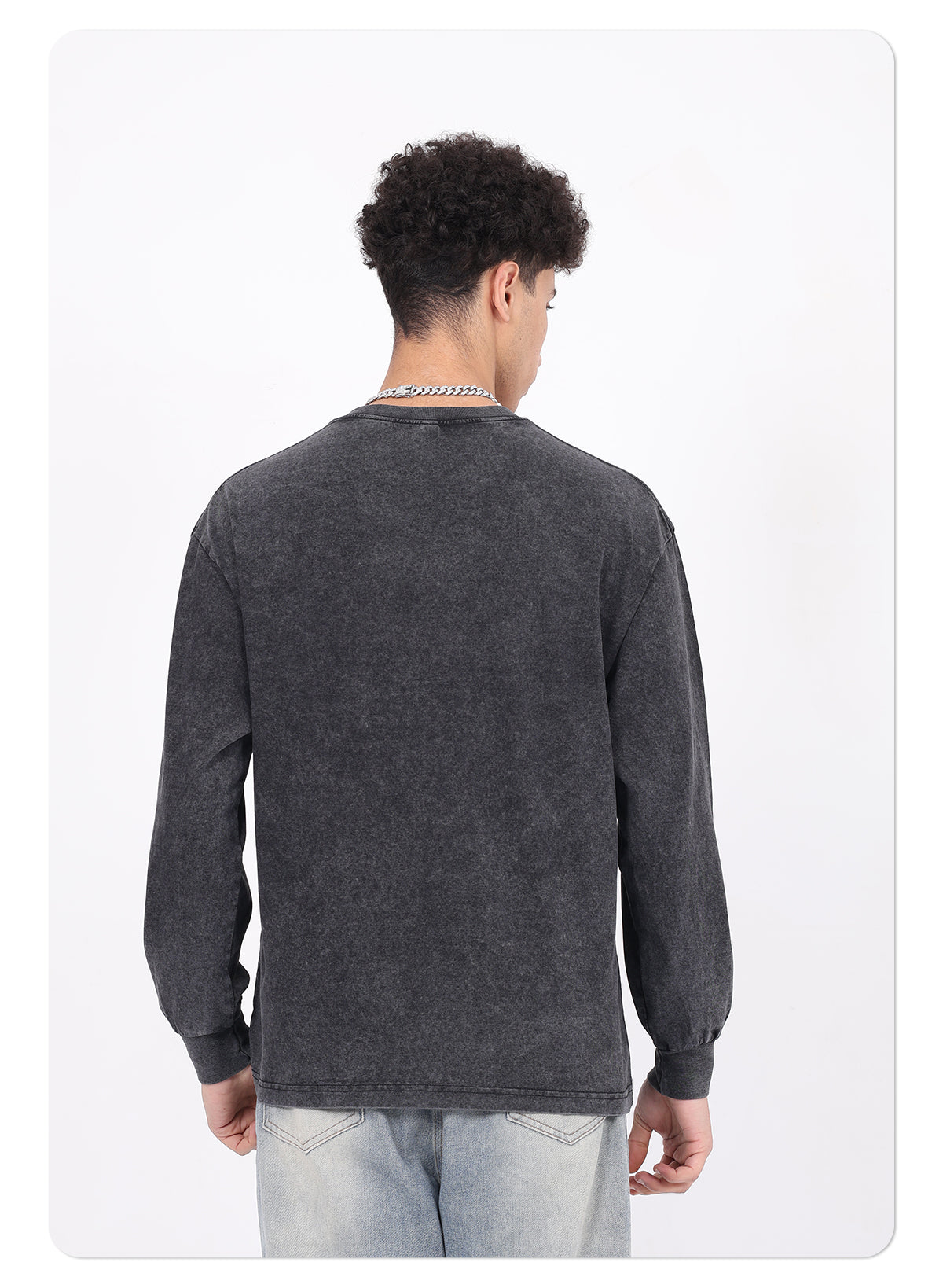 Vintage distressed long-sleeve t-shirt
