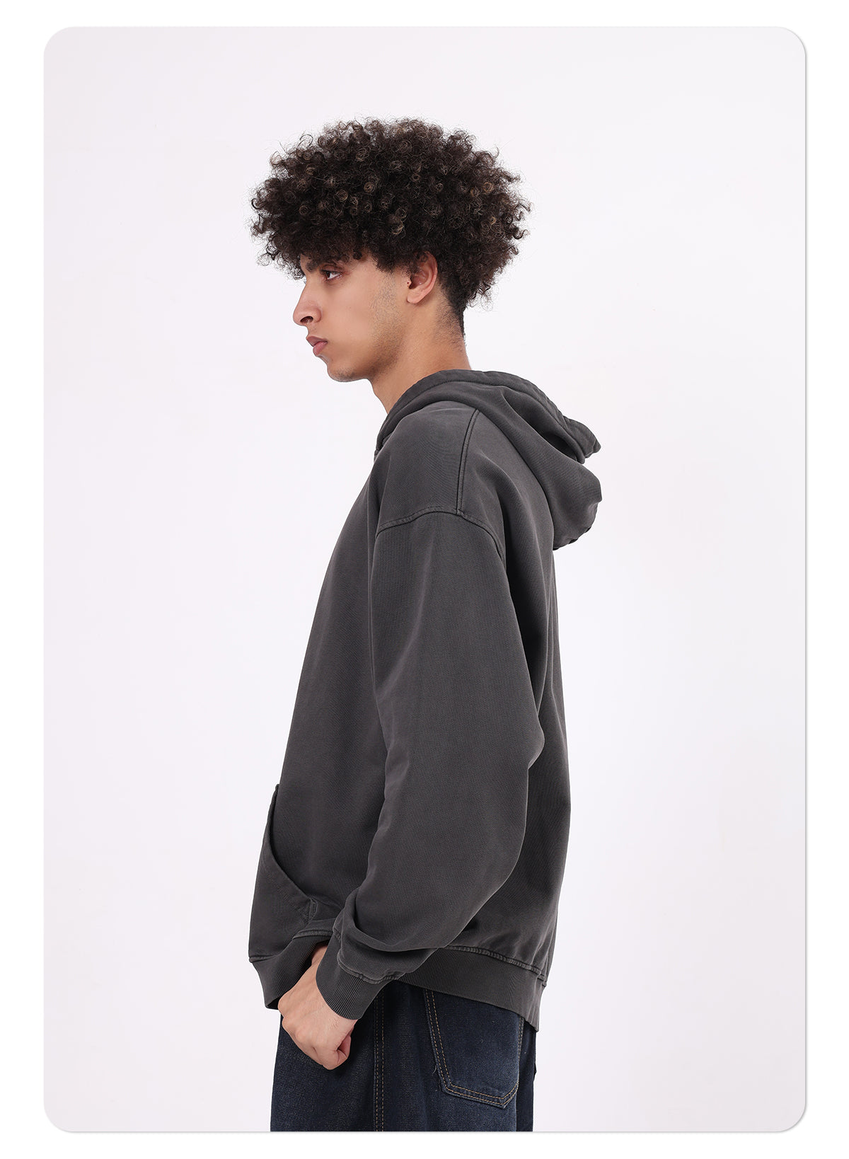 Heavyweight 480g Cotton Batik Hoodie Vintage Custom Washed Pullover Streetwear Men's Loose Hoodie for Winter