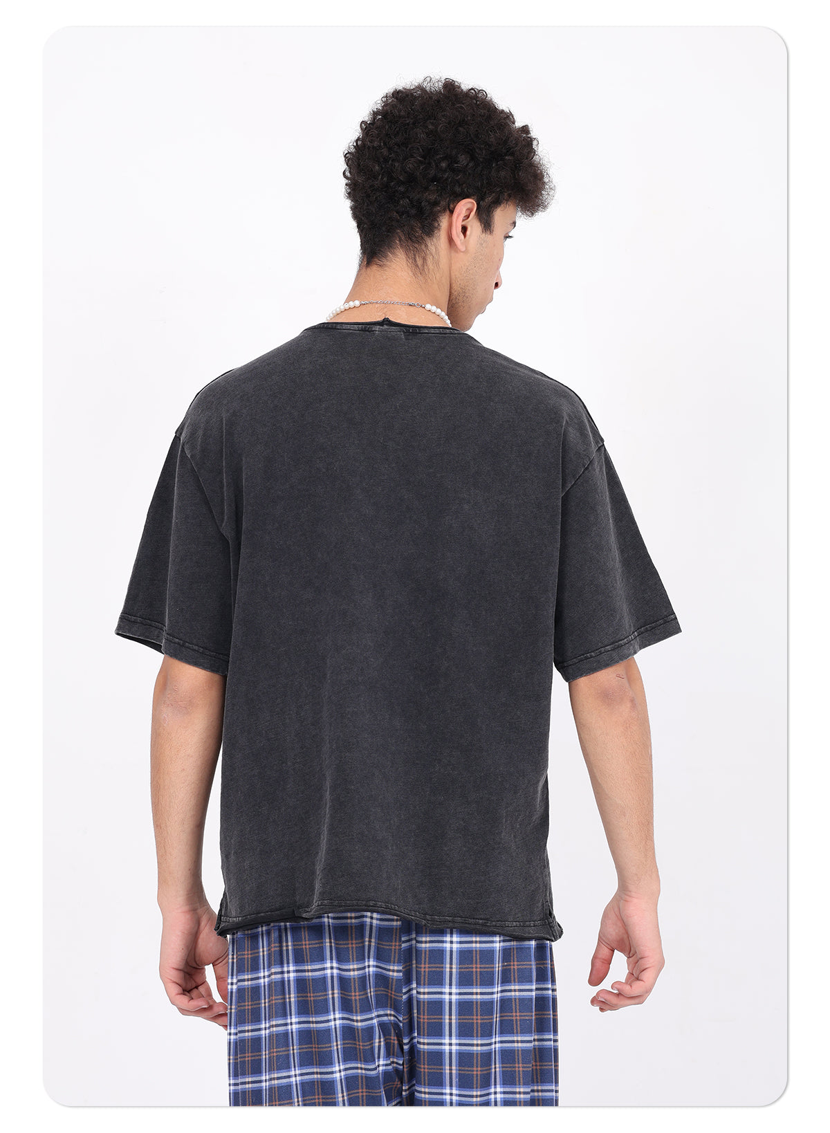 Rolled hem bamboo cotton t-shirt