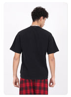 Henley Neck Batik Waffle Knit T-shirt