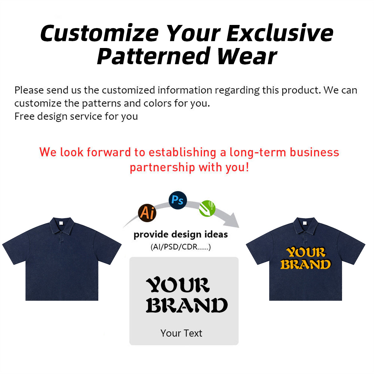 Men's 100% Cotton Vintage Snow Wash Distressed High-Street Boxy Fit Polo-Collar Short-Sleeve T-shirt