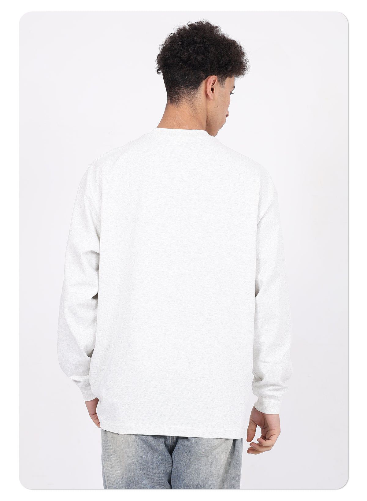 Custom Blank Graphic T-Shirt 305g Cotton Oversized T-Shirt Long Sleeve Blank Heavyweight Big and Tall T-Shirts