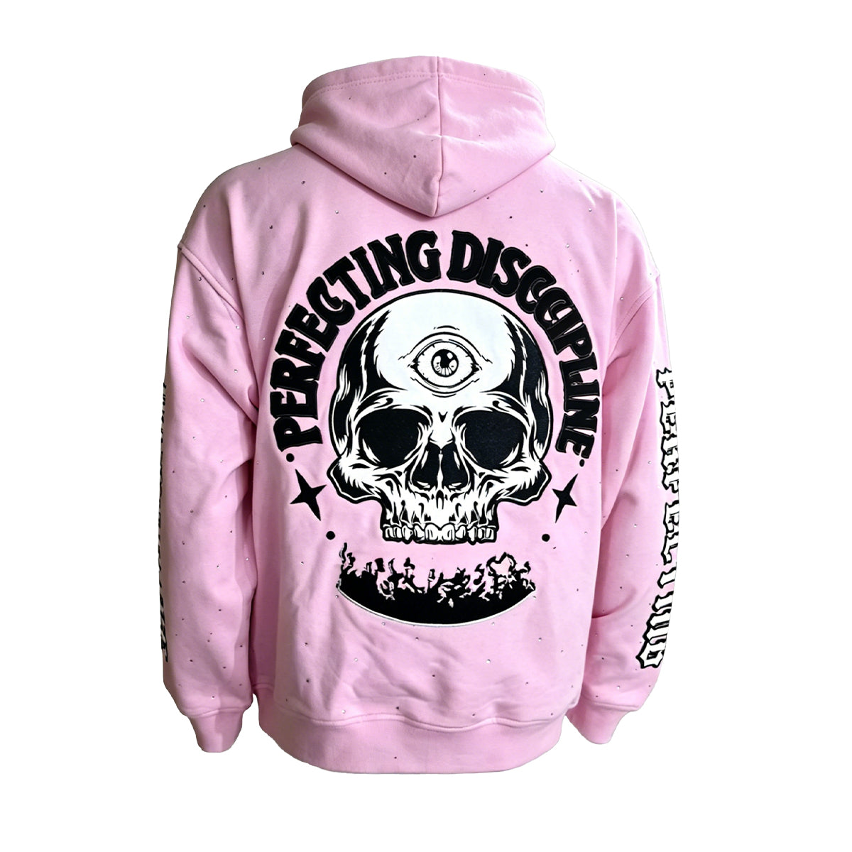 Skull Graphic Rhinestone Hoodie
