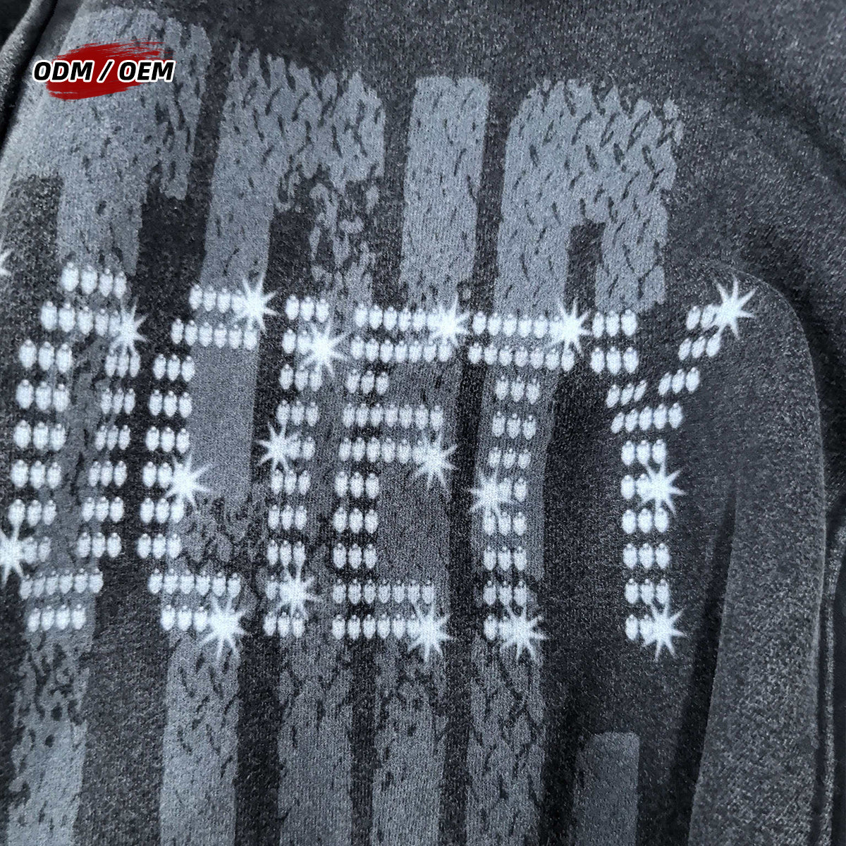Rhinestone Zip up Hoodie