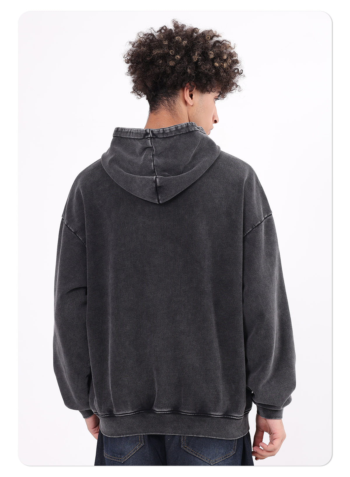 Vintage Heavyweight 100% Cotton 430GSM Batik Hoodie American-Style Casual Streetwear Men's Washed Hoodie for Winter