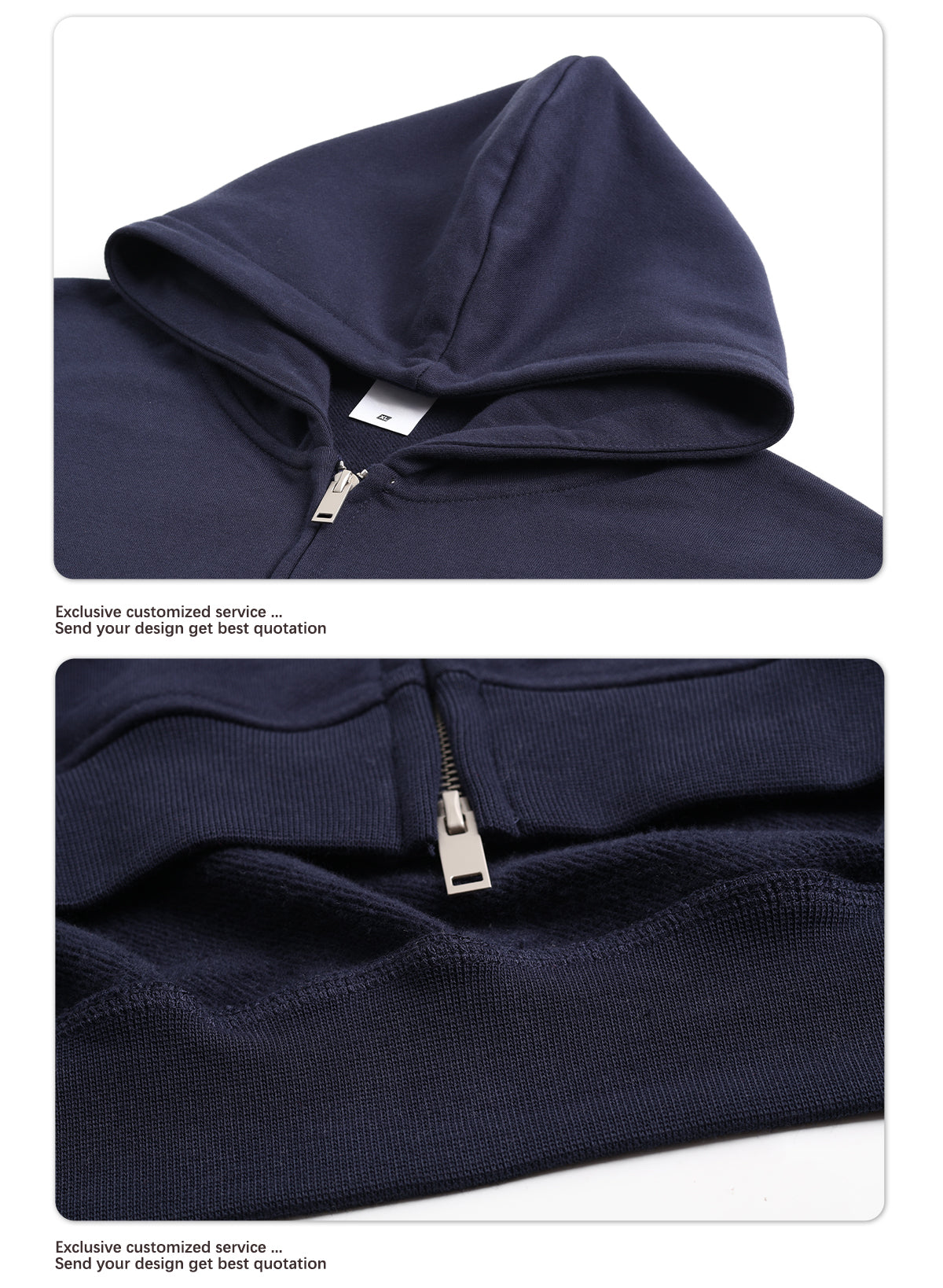 Baroque Fleece Brushed Dual Zipper Sweatshirt