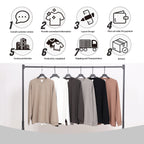 Men's High-Quality Breathable Waffle 330GSM Round-neck Loose-Fitting Casual Long-sleeved T-shirt