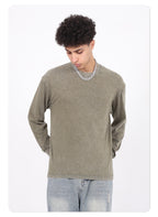 Vintage distressed long-sleeve t-shirt