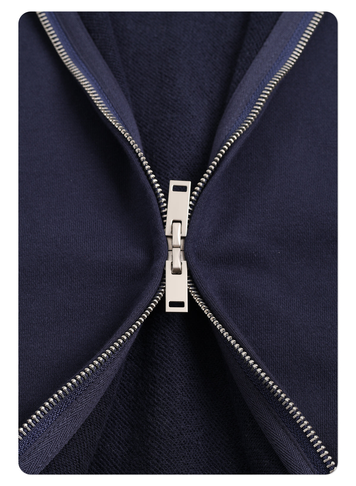 Baroque Fleece Brushed Dual Zipper Sweatshirt