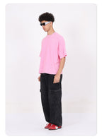 Boxy-Fit Waffle Raglan T-shirt