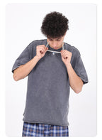 Rolled hem bamboo cotton t-shirt