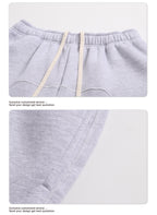 Men's 350GSM Fleece Wide Leg Pants 3-needle -thread Cover Stitch Design Casual Drawstring Contrast Color Trousers