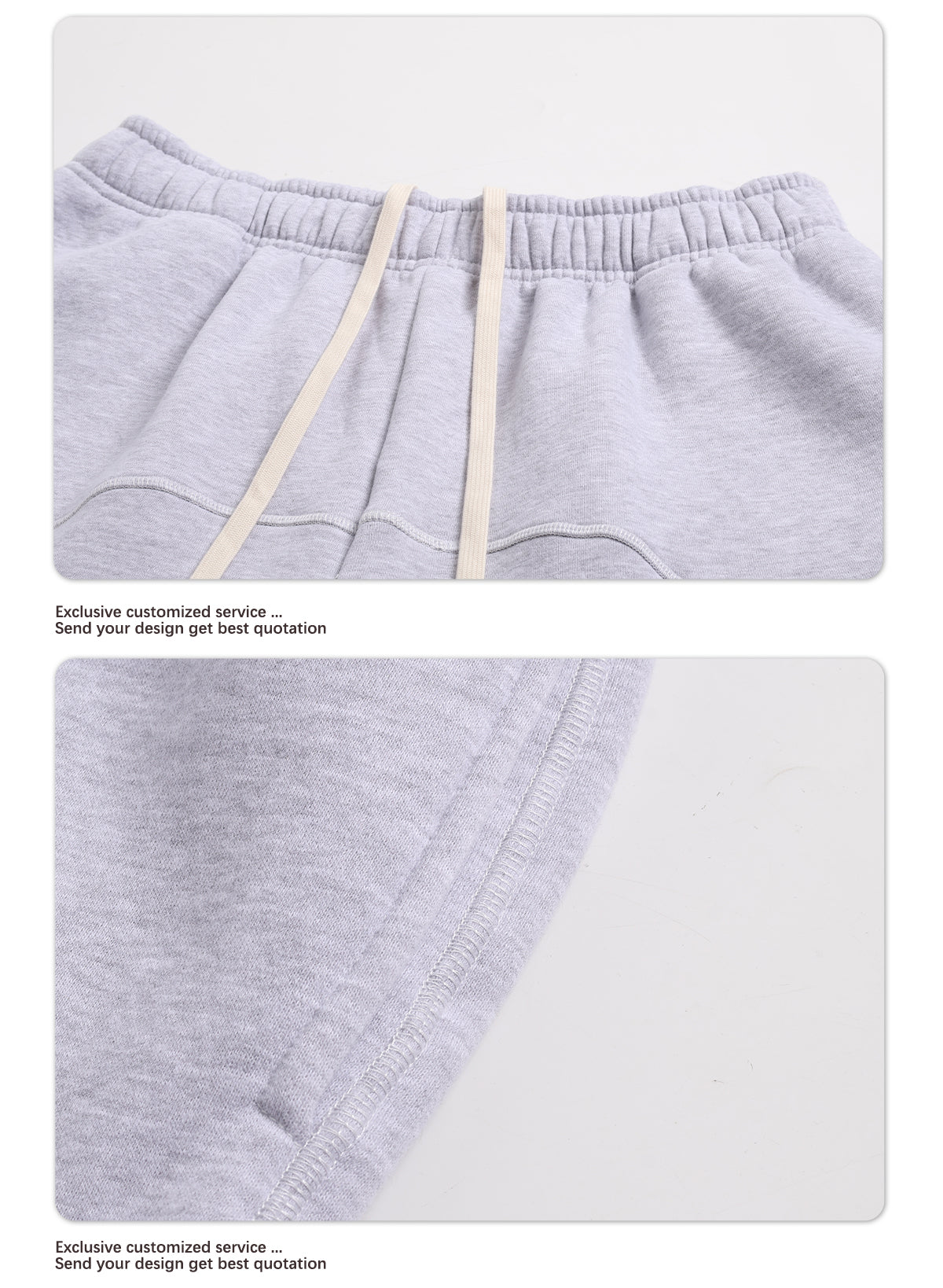 Men's 350GSM Fleece Wide Leg Pants 3-needle -thread Cover Stitch Design Casual Drawstring Contrast Color Trousers
