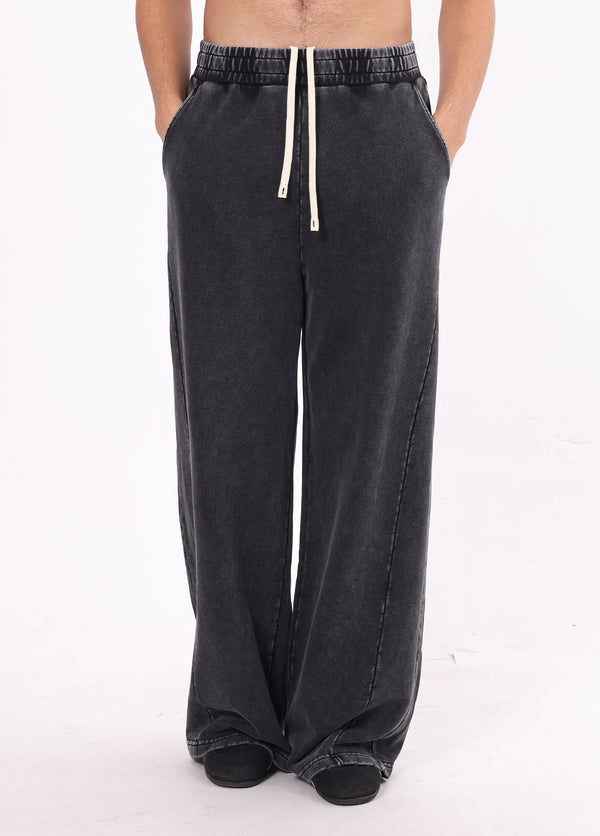 Patchwork Frayed Edge Snow Washed Pants