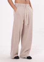 Patchwork Frayed Edge Snow Washed Pants
