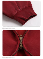 Custom Vintage Washed Hoodie Batik 370GSM Boxy Zipper-up Fleece Hoodie Men's Hooded Collar Coat for Winter