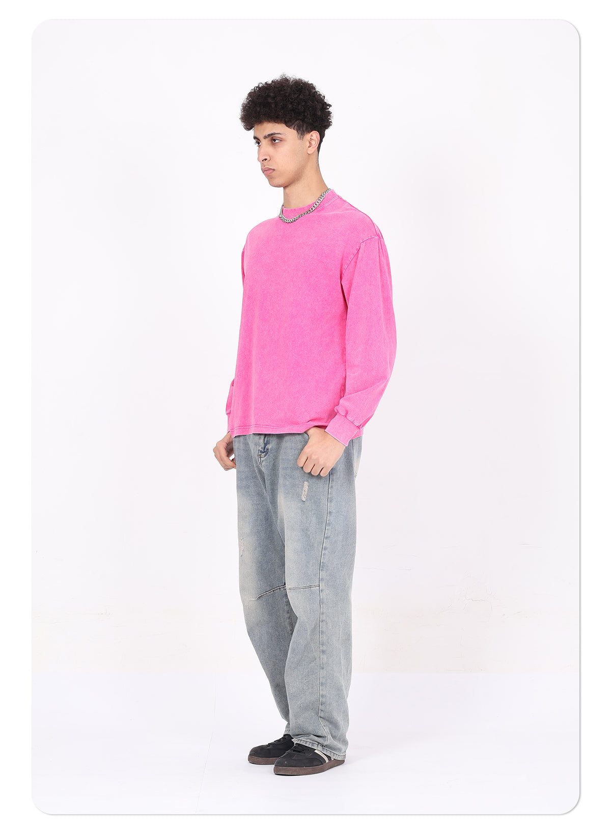 Vintage distressed long-sleeve t-shirt