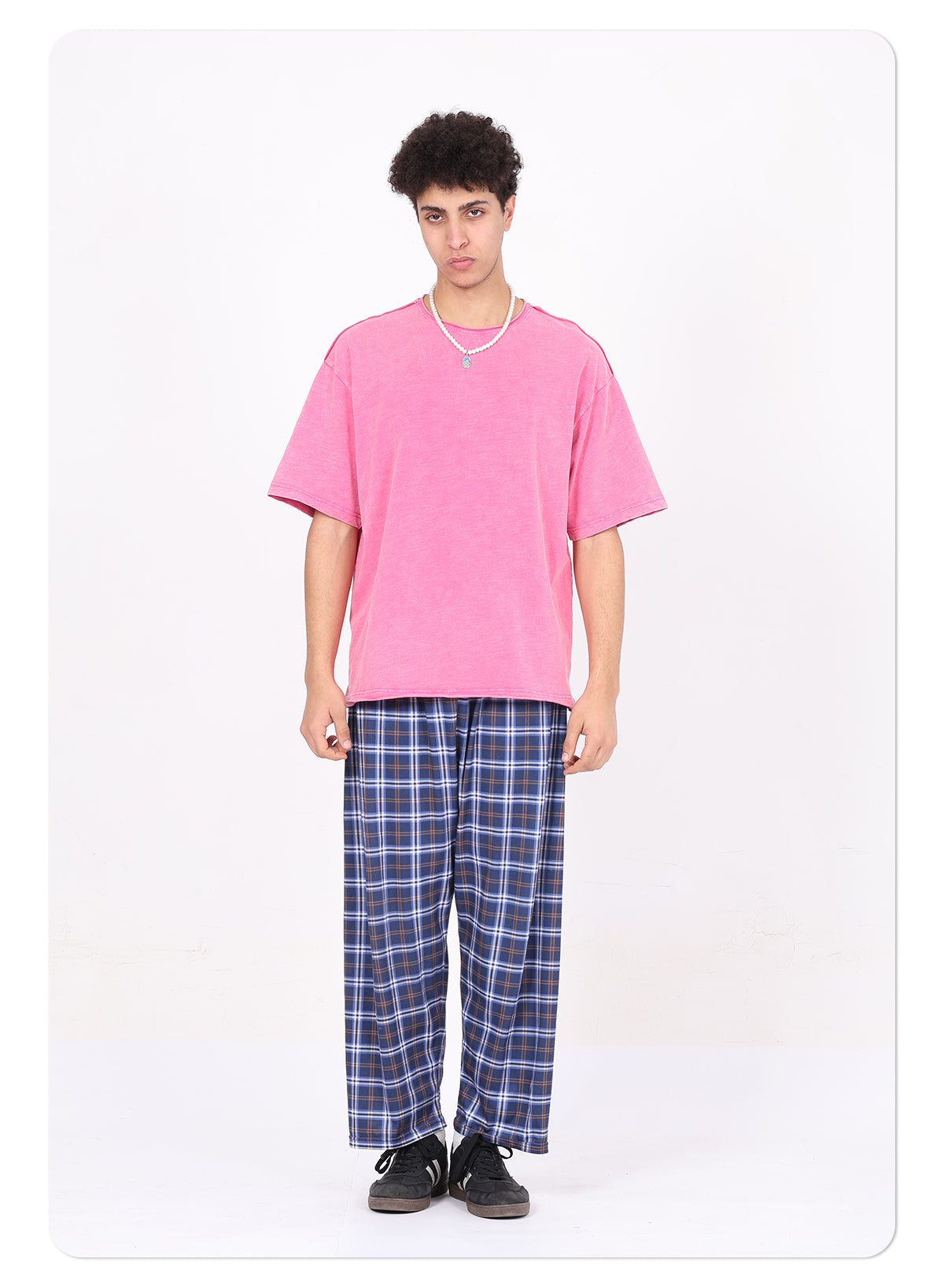 Rolled hem bamboo cotton t-shirt