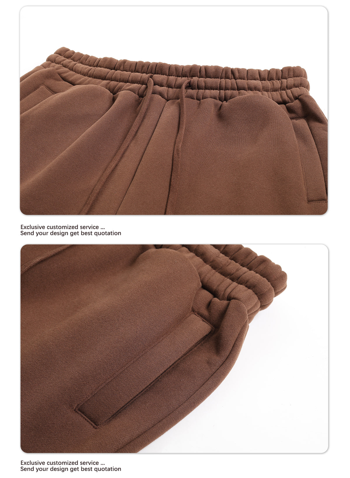 Men's 350GSM Hip Hop Casual Trousers Solid Loose Sports Pants Fleece Straight-leg Pants Custom Printed Logo Pants