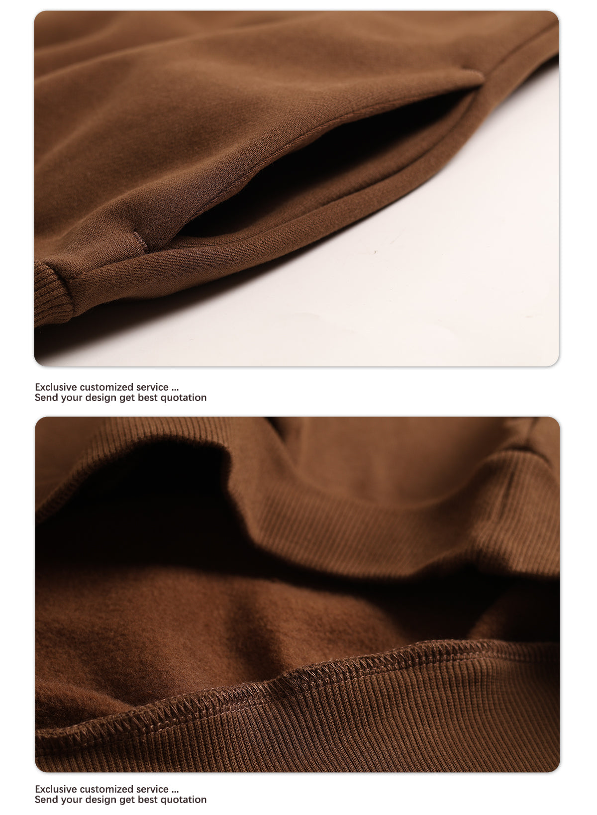 Solid color casual winter pullover hoodie fleece lined hidden pocket oversized basic design digital printing polyester/cotton