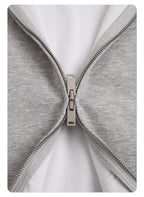 Dustproof Hidden Face Mask Silhouette Sports Zipper-up Hoodie