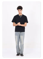 Wholesale 100% cotton 230g heavyweight solid color crew-neck short-sleeve drop-shoulder blank t-shirt