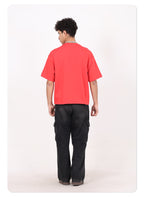 High Quality 230GSM 100% Cotton Basic Boxy Short and Wide Short-sleeve T-shirt Solid O-neck T-shirt for Men