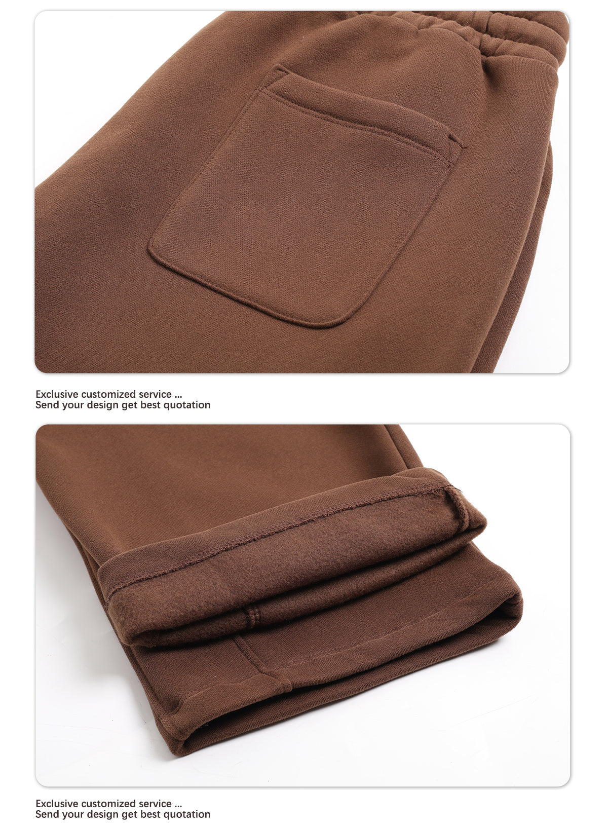 Men's 350GSM Hip Hop Casual Trousers Solid Loose Sports Pants Fleece Straight-leg Pants Custom Printed Logo Pants