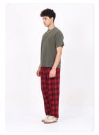 Henley Neck Batik Waffle Knit T-shirt