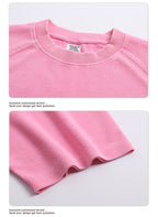 Boxy-Fit Waffle Raglan T-shirt