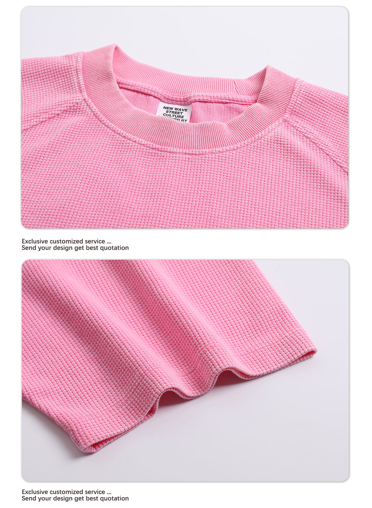 Boxy-Fit Waffle Raglan T-shirt