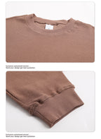 Men's High-Quality Breathable Waffle 330GSM Round-neck Loose-Fitting Casual Long-sleeved T-shirt