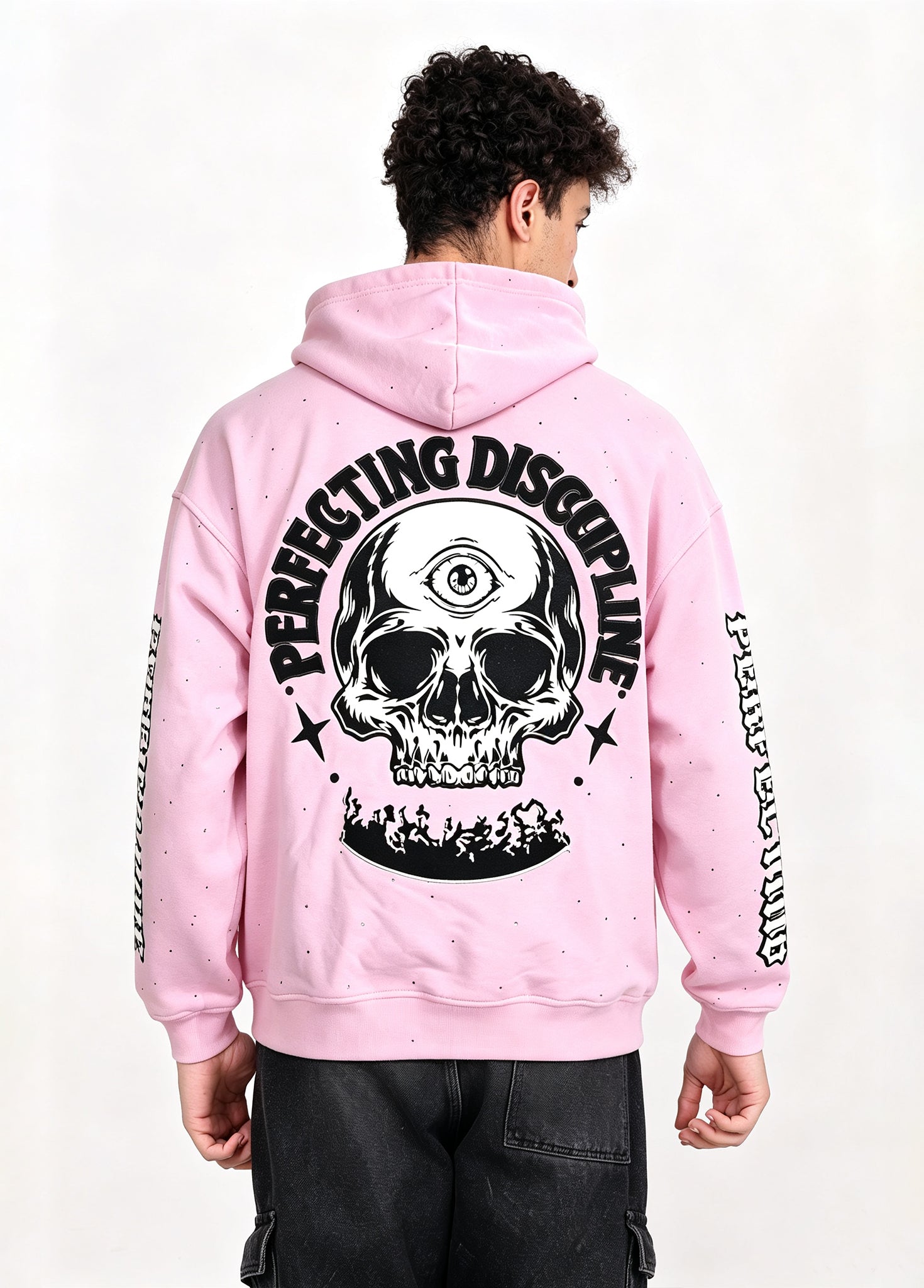 Skull Graphic Rhinestone Hoodie