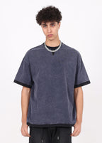 Washed Patchwork Layered Tee