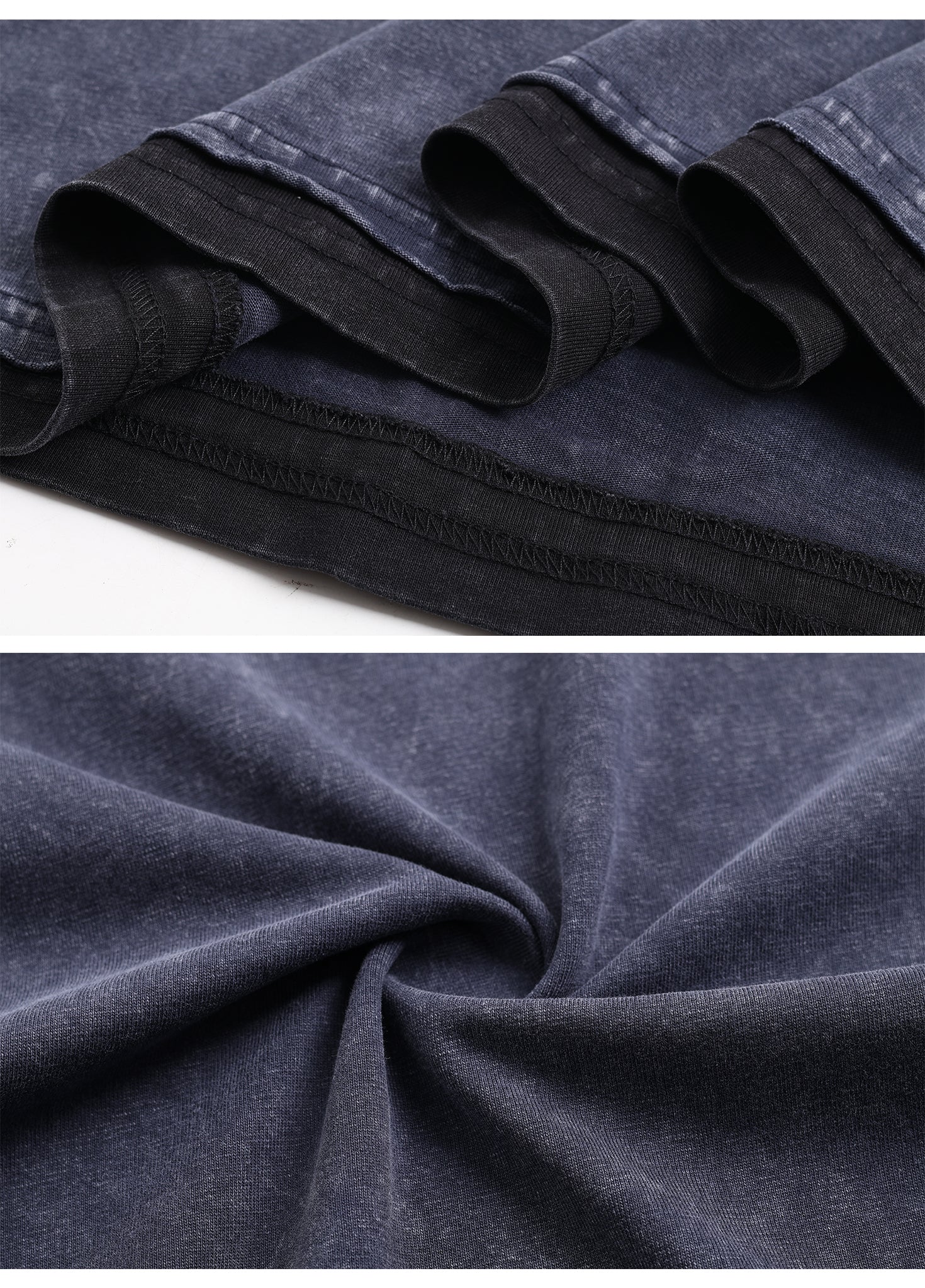 Washed Patchwork Layered Tee