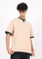 Washed Patchwork Layered Tee