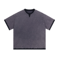 Washed Patchwork Layered Tee