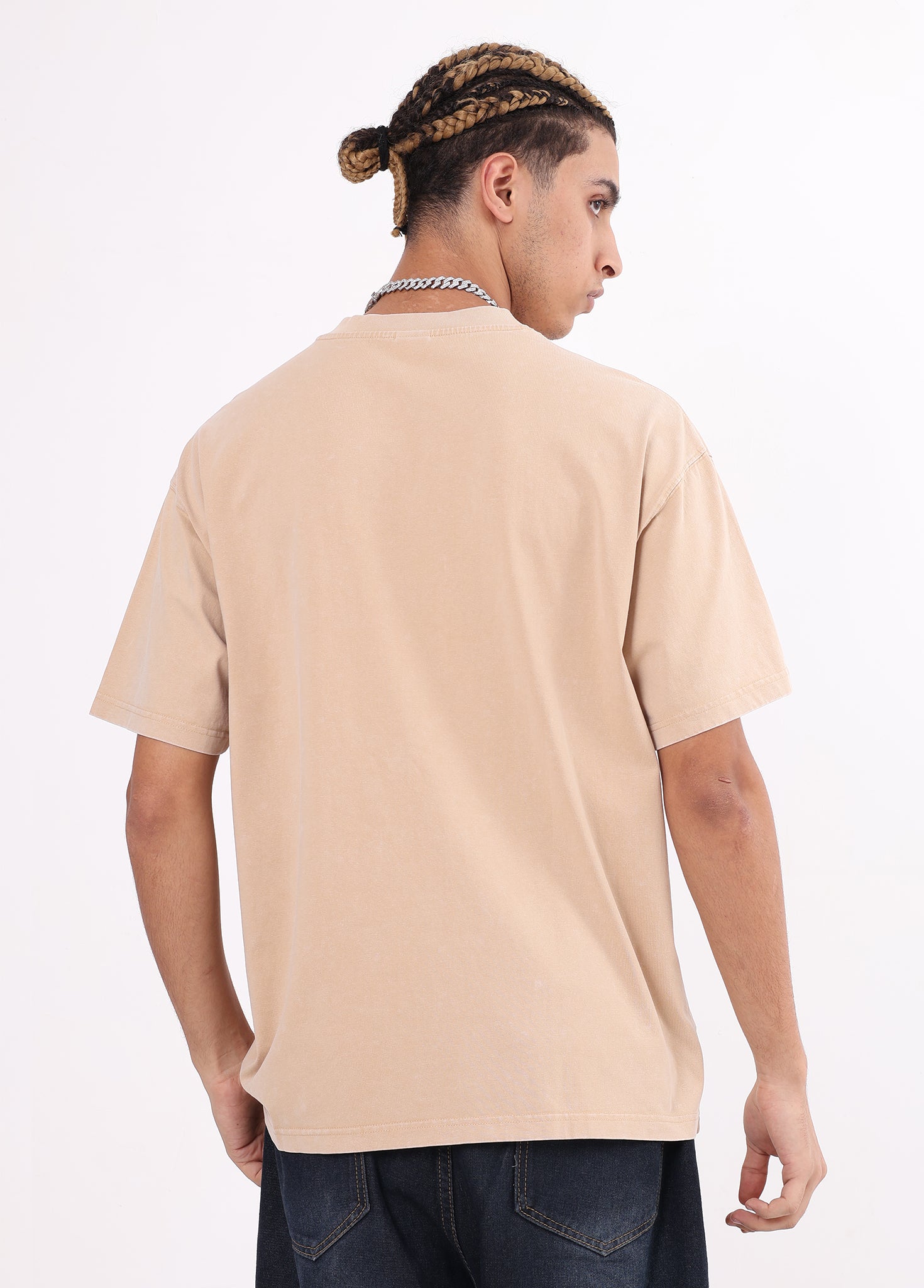 V-Neck Batik Washed Distressed Tee