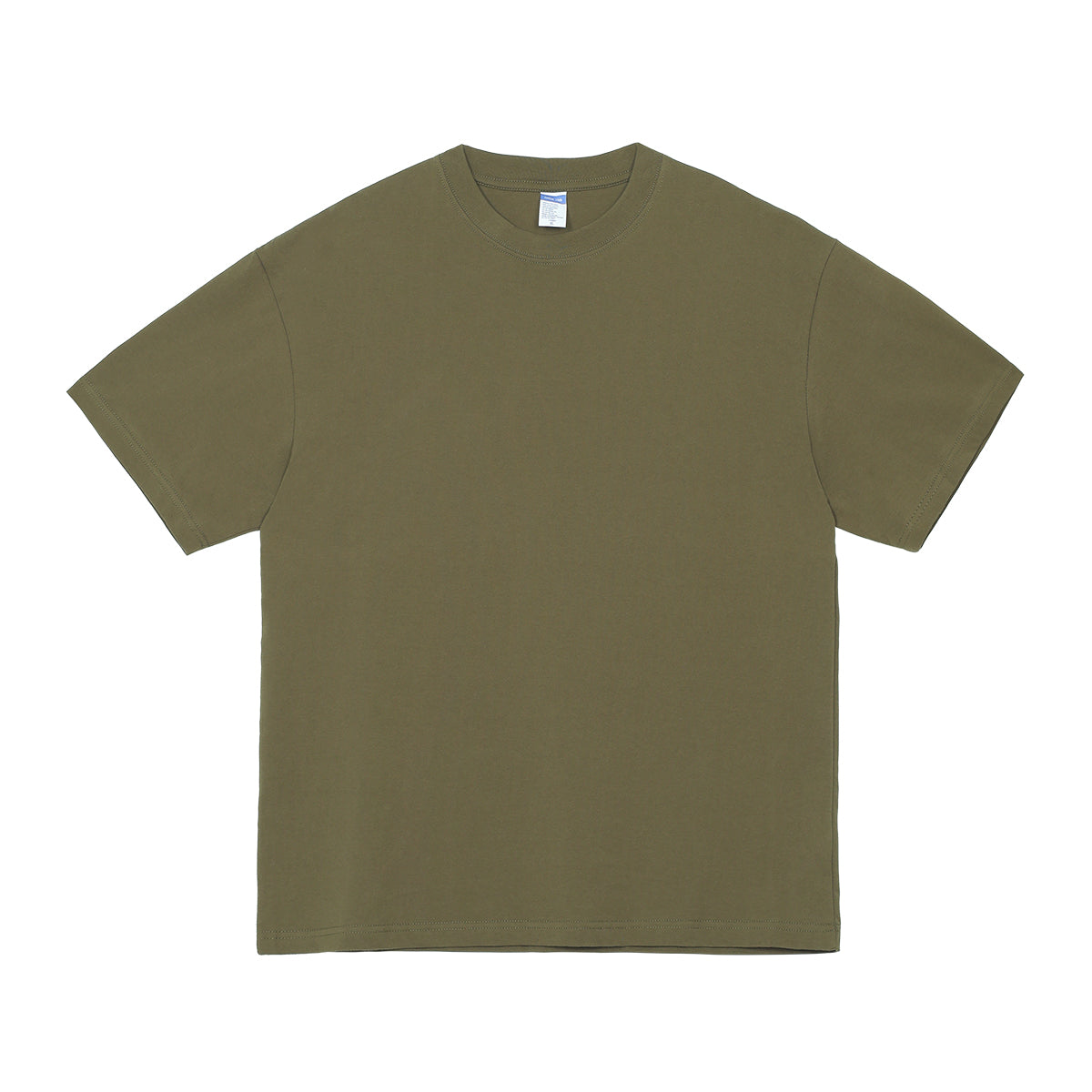 Wholesale 100% cotton 230g heavyweight solid color crew-neck short-sleeve drop-shoulder blank t-shirt