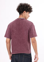 Boxy Fit Cropped Washed Distressed Tee