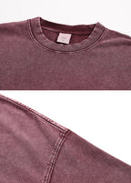 Boxy Fit Cropped Washed Distressed Tee