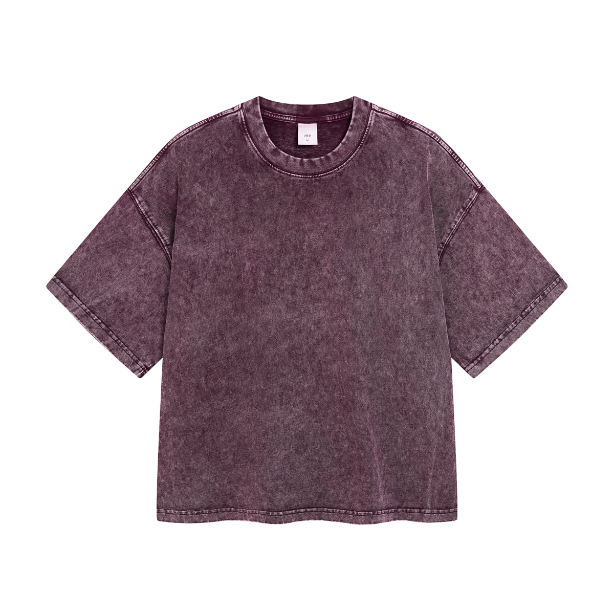 Boxy Fit Cropped Washed Distressed Tee