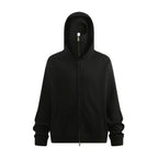 Dustproof Hidden Face Mask Silhouette Sports Zipper-up Hoodie