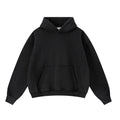 400GSM Vintage Washed Short and Wide Boxy-Fit Fleece Hooded Sweatshirt Snow-wash Loose Casual Hoodie for Men