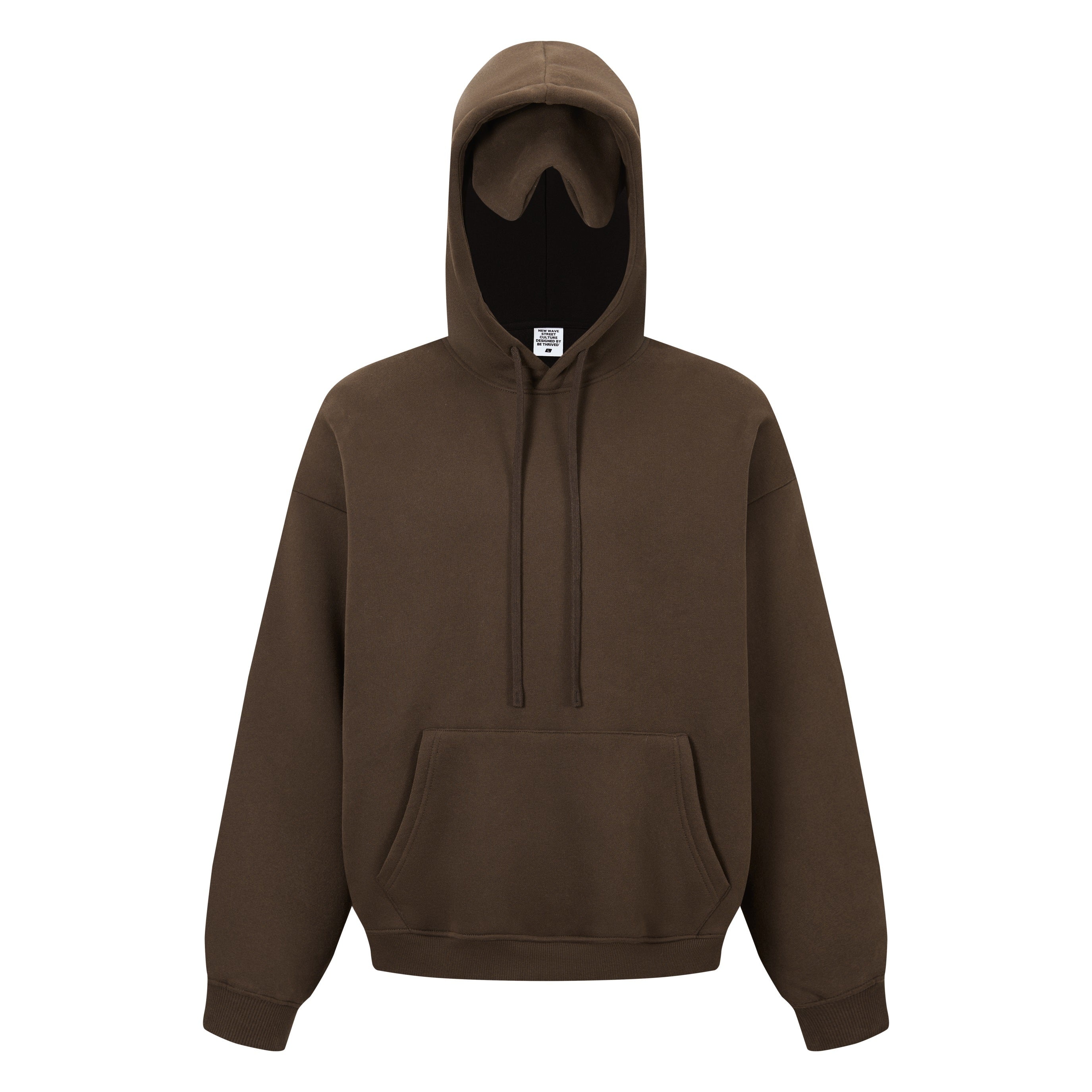 Winter New Style Eye Mask Solid Hoodies OEM Service Custom Print Logo 350 Grams Loose Hip Hop Fleece Hooded For Men