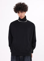 Double-Sided Turtleneck Long Sleeve Tee