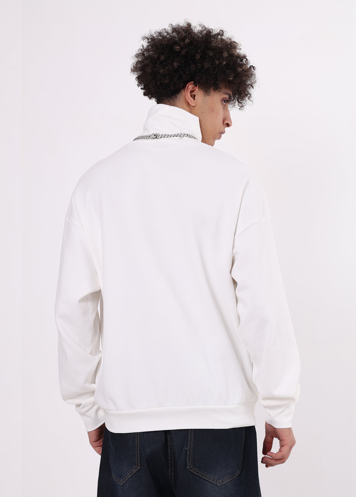 Double-Sided Turtleneck Long Sleeve Tee