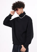 Double-Sided Turtleneck Long Sleeve Tee