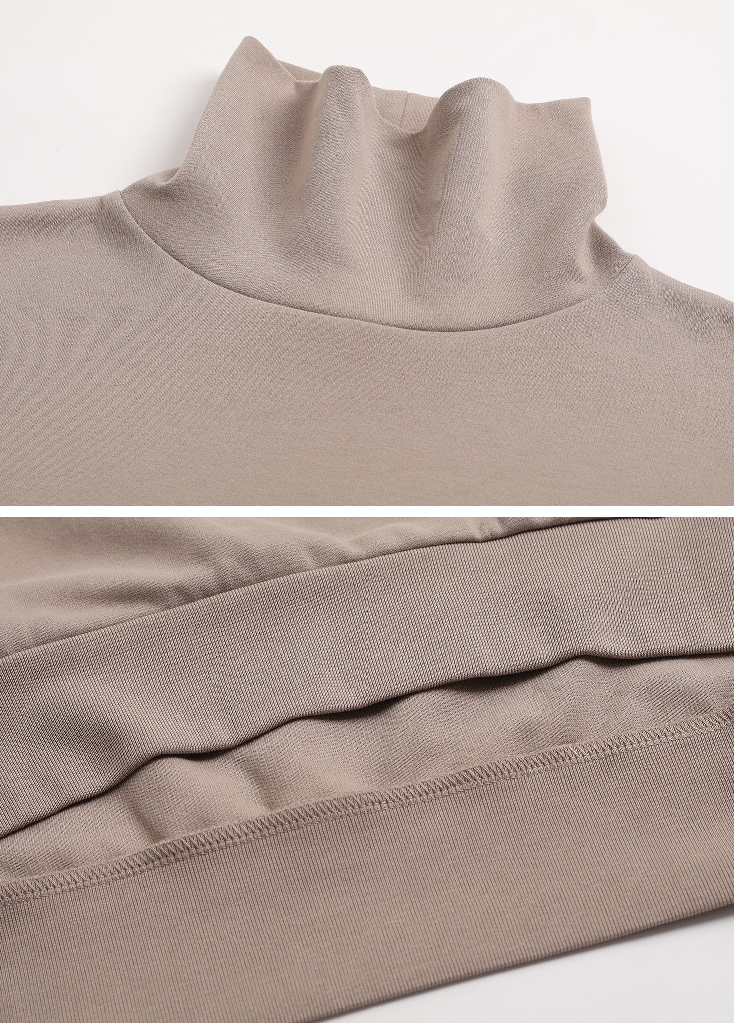 Double-Sided Turtleneck Long Sleeve Tee