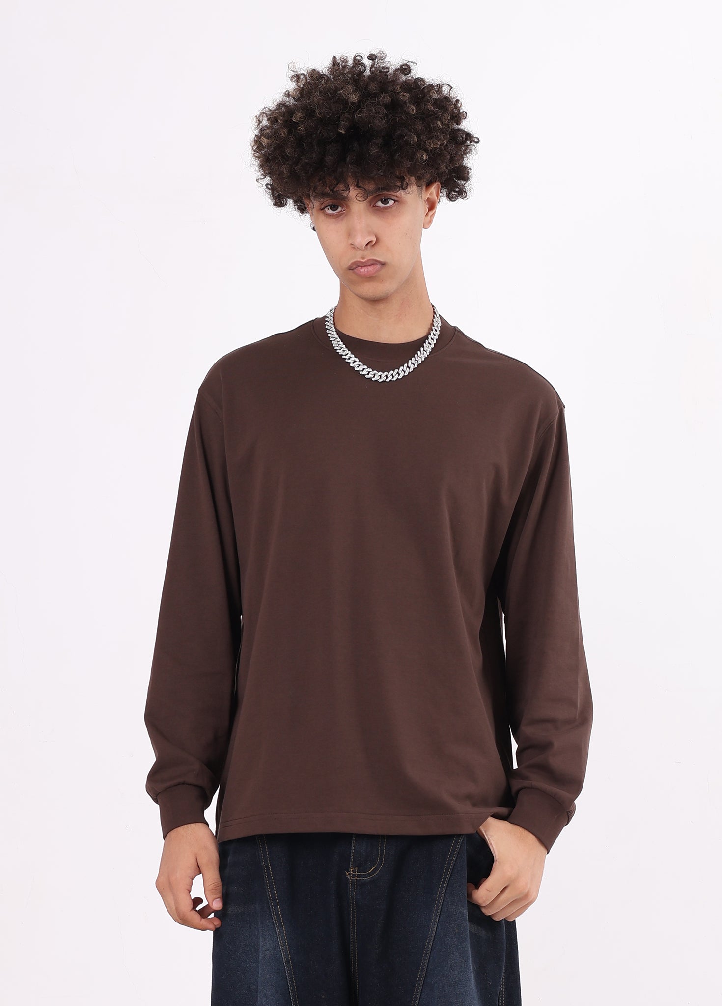 Honeycomb Mesh Long-sleeved T-shirt